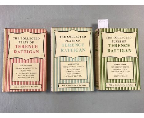 RATTIGAN (Terence) The Collected Plays, 3 vols. mixed editions 1964-68, each vol. inscribed 'to Roger..' with various birthda