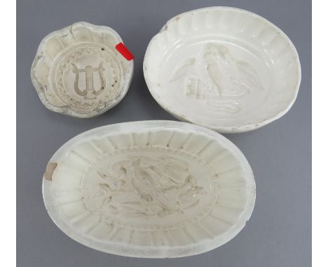 A group of early nineteenth century creamware and earthenware small-size jelly moulds, c.1800-40. To include: a Copeland eart