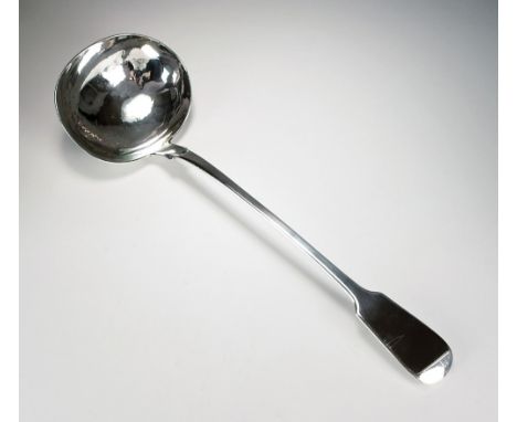 A Victorian Scottish silver Fiddle pattern soup ladle, RWJW*W, Edinburgh 1842, 33.5cm long, weight 6.7oz
