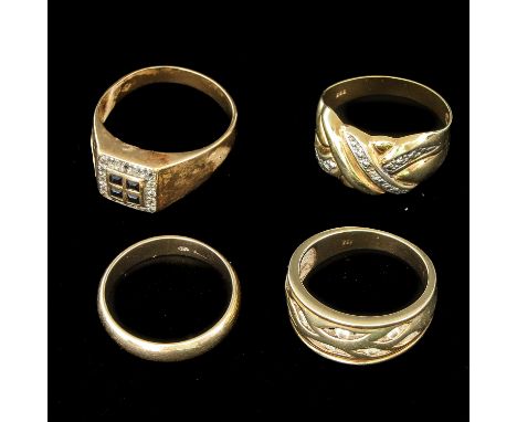 Including ring set with diamonds, largest ring size is 17, total weight is 14 grams.
