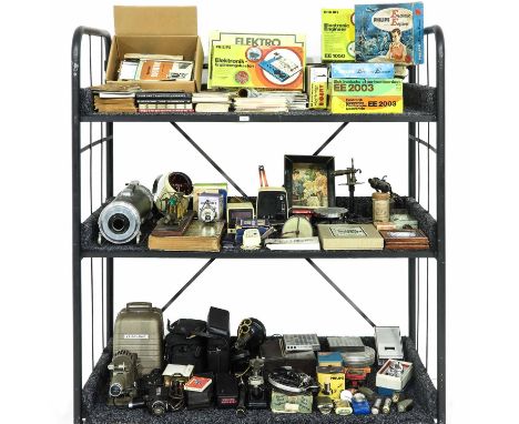 Including vintage steam engine and telephone, and 8mm cameras.  This lot will not be shipped.