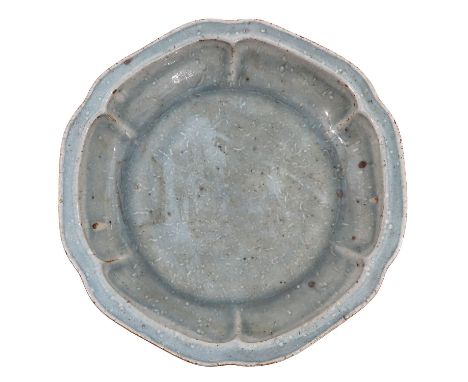 Light blue and brown glazed decor, Qianlong mark, 41 cm. in diameter. 