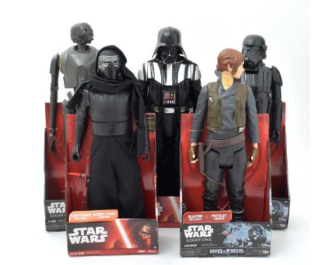 A selection of Jakks: Star Wars articulated figures, all boxed, including: Rogue One: K-2SO; Rogue One: Death Trooper; Kylo R