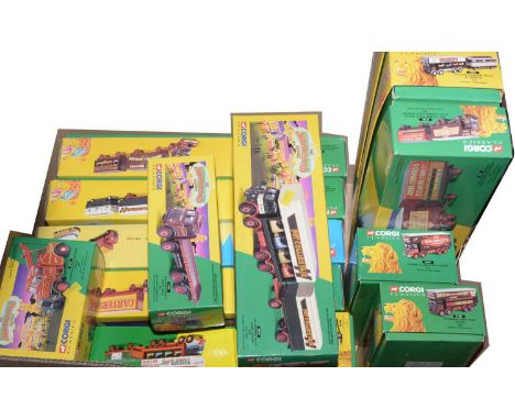 Corgi Classics diecast model vehicles, The Showmans Range, comprising: 09901,12601, 278001, 27602, 24801, 21701, 06601, 15901