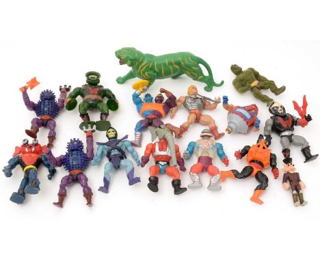 Masters of the Universe by Mattel, characters include Skelator, Moss-Man, Hordak, Snout Spout, Mantegna, Spikor and others.