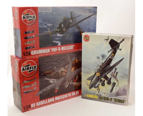 Three Airfix model constructor kits, 1:24 scale, No's. A18002, A19004, A25001A, boxed.