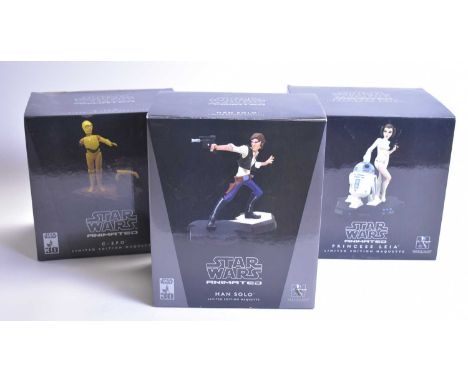 A collection of Gentle Giant Ltd. Star Wars Animated Maquettes, each with certificate of authenticity and boxed, figures incl