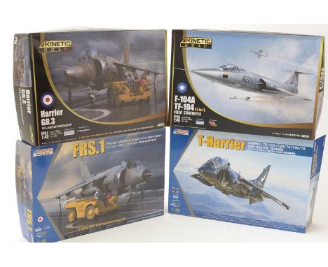 Four Kinetic Gold, model constructor kits, 1:48 scale, No's. K48083, K48102, K48134, K48139, boxed. 