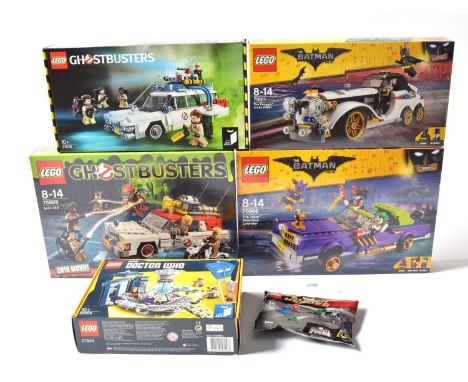 A selection of film and TV LEGO sets, all boxed, comprising: LEGO Ideas No.11, Doctor Who, 21304; The Batman Movie: The Pengu