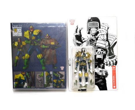 Mezcotoyz ONE: 12 Collective 2000AD Judge Dredd 1/12th scale collectible figure, boxed; together with 3A: 2000AD Judge Dredd 