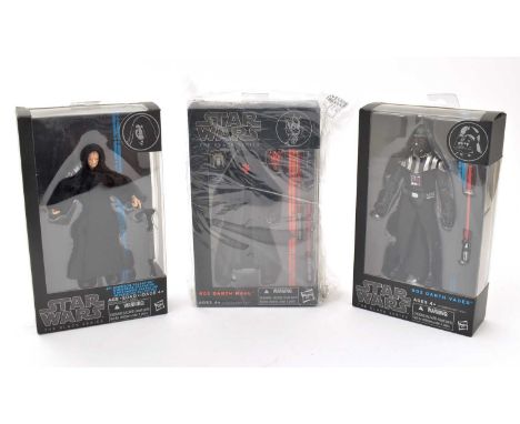 A collection of Hasbro Disney: Star Wars The Black Series figures, all boxed, including: Emperor Palpatine, item no. E6125; R