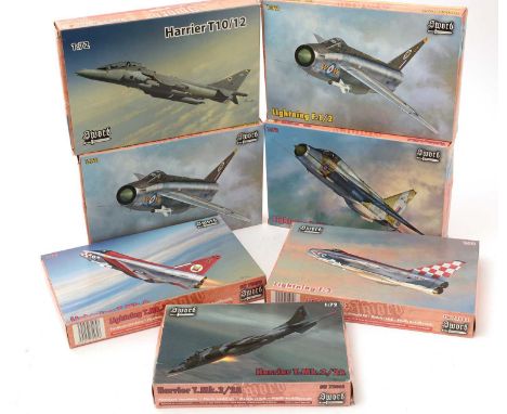 Seven Sword model constructor kits, 1:72 scale, No's. 72061, 72079, 72080, 72081, 72081, 72099, 72082, boxed.