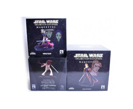 Gentle Giant Ltd. Star Wars The Clone Wars Maquettes, each with certificate of authenticity and boxed, comprising: Barriss Of