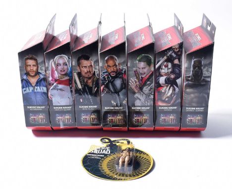 A collection of Mattel: DC Comics Multiverse Suicide Squad figures, all boxed, including: Batman; Harley Quinn; The Joker; Ka