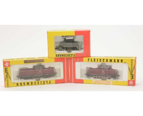 Fleischmann HO-gauge cargo locomotives, 4230, 4226 and 4204, all boxed. (3)