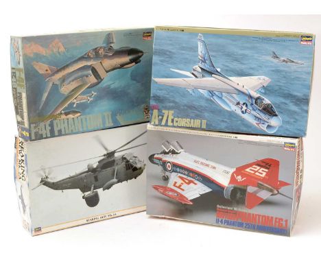 Ten Hasegawa model constructor kits, 1:48 scale, No's. 09863, P07:1800, 09764, 07323, 09911, 07312, 07320, 09059, CH008:4800,