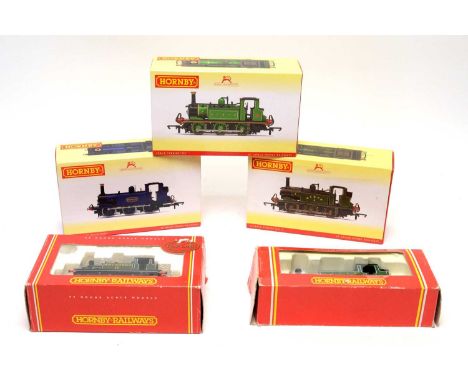 Hornby 00-gauge Terrier locomotives, all boxed, comprising: R3781 K &amp; ESR AI/ AIX Class Terrier 'Rolvenden'; R2100 SR 0-6