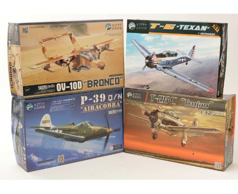 Six Kitty Hawk model constructor kits, 1:32 scale, No’s. KH32001, KH32003, KH32015, KH32013, KH32008, KH32018, boxed.