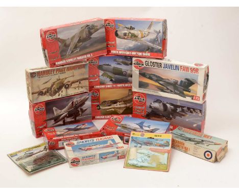 Fourteen Airfix model constructor kits, 1:72 scale, No's. A04055, A03083, A04054, A04003, A02103, A03082, 01034-6, 01059-5, 0