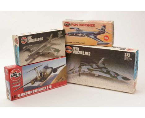 Four Airfix model constructor kits, 1:72 scale, No's . 040023-5, 905012, A06022, 909002, boxed.