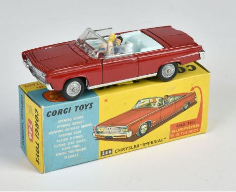 Corgi Toys, 246 Chrysler Imperial, rot, mit 2 Figuren + Golf Caddy, Okt Z 1, Z 1