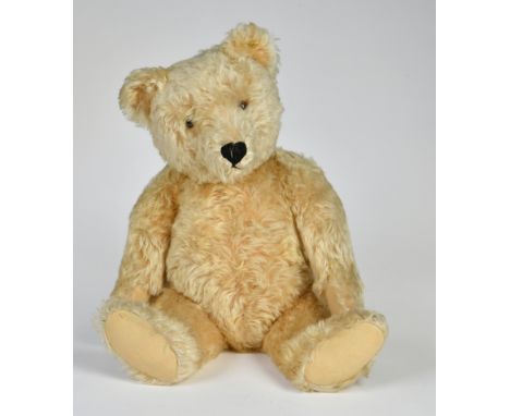 Steiff, Bär, 60 cm, gelb, mit Knopf, 50er/60er Jahre, sehr guter Zustand