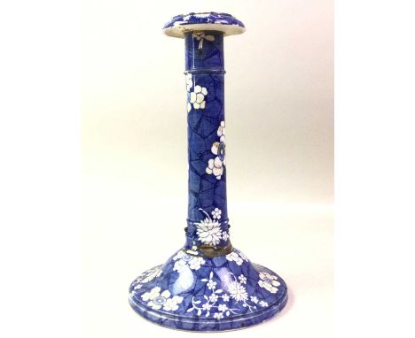 CARLTON WARE TWIN HANDLED VASE, ALONG WITH VARIOUS OTHER ITEMS including a Spode blue and white candlestick, Asian ceramics a