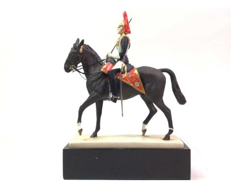 ROYAL WORCESTER FIGURE OF 'ROYAL HORSE GUARDS', AND A ROYAL WORCESTER FIGURE OF 'WELSH MOUNTAIN PONY' both on display plinths