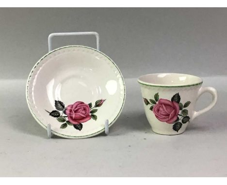 BILTONS PART COFFEE SERVICE, comprising cups, saucers, cream jug, teapot, and bowl, each decorated with flowers, in fitted bo