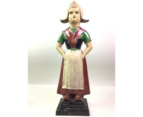 CAST IRON FIGURAL DOOR STOP, AND OTHER ITEMS the door stop in the form of a girl, a McDonells pipe tobacco advertisement figu