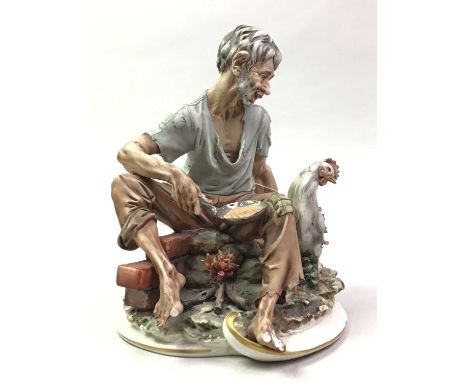COLLECTION OF HUMMEL FIGURES, AND ANOTHER FIGURE the other a Capodimonte figure