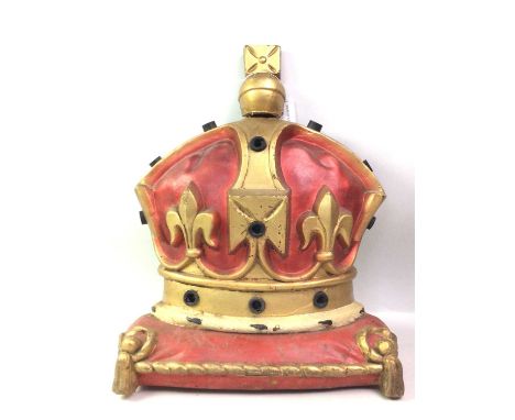 VINTAGE CROWN LIGHT FITTING, AND ANOTHER  the other a globe ceiling light in lime green