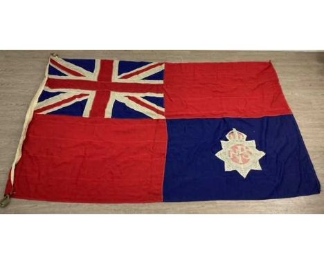LARGE FIRE BRIGADE FLAG, EARLY TO MID-20TH CENTURY this vintage flag flew above the Broughty Ferry Fire Station