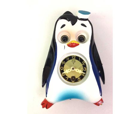 MI-KEN PETTY ANIMAL PENGUIN CLOCK, AND OTHER ITEMS  comprising a Japanese garden display, Beswick figure of a Corgi, a Snoopy