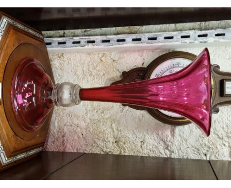 ANTIQUE RUBY GLASS VASE