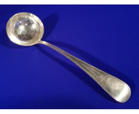 HEAVY ANTIQUE SILVER LADLE