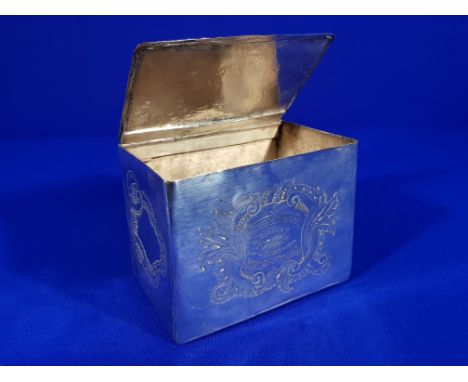 IRISH SILVER TEA CADDY