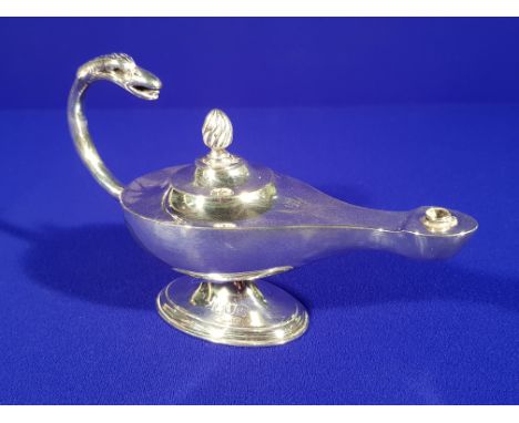 SILVER GENIE LAMP - LONDON 1899/1900