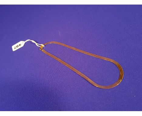 VINTAGE 9CT YELLOW GOLD FLAT LINK NECKLACE (APPROX 15 GRAMS)