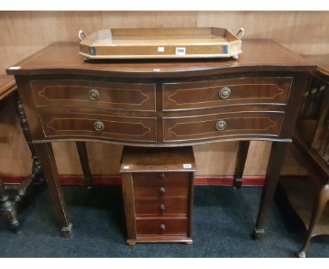 VINTAGE MAHOGANY SERPENTINE SIDEBOARD