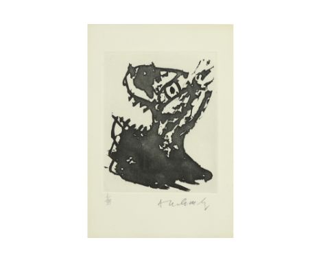 Pierre Alechinsky signed etching with a typical composition ||ALECHINSKY PIERRE (° BRUSSEL 1927) ets n° 4/99 : "Compositie"  