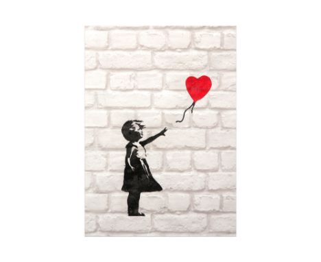 print after Banksy's "Girl with balloon" ||BANKSY (° 1973) (° 1973) / NAAR print n° 172/500 : "Girl with balloon"  -  69 x 49