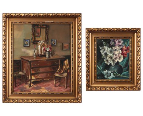 two 20th Cent. Belgian mixed media - signed Jules Boudry ||BOUDRY JULES (1888 - 1951) lot van twee werken in gemengde technie