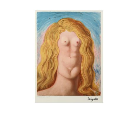 René Magritte lithograph printed in colors after a work from 1947 - signed by Georgette Magritte ||MAGRITTE RENÉ (1898 - 1967