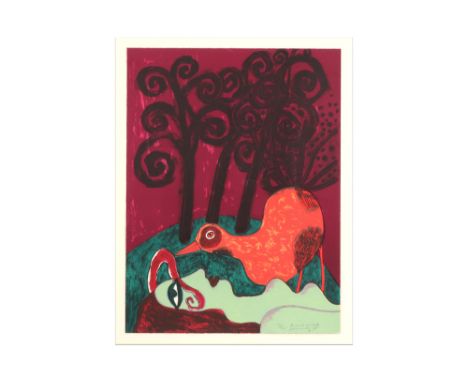 Corneille signed lithograph printed in colors - dated (19)75 ||CORNEILLE (1922 - 2010) (1922 - 2010) kleurlitho n° 23/175 get