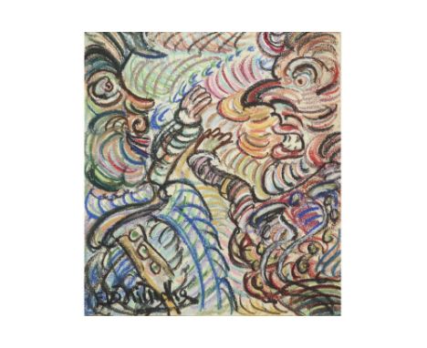 Ernest Van Den Driessche signed mixed media ||VAN DEN DRIESSCHE ERNEST (1894 - 1985) werk in gemengde techniek : "Abstracte c