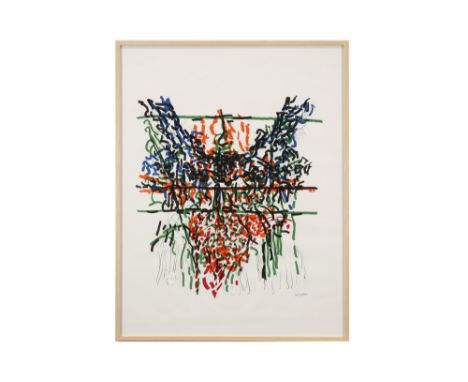 Jean-Paul Riopelle signed lithograph printed in colors for expositions in Milan and Charleroi ||RIOPELLE JEAN-PAUL (1923 - 20