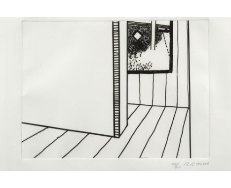 Roger Raveel signed etching ||RAVEEL ROGER (1921 - 2013) ets n° 11/60 : "Zonder titel"  -  37,5 x 56 getekend