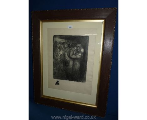 A Theophile Steinlen 1859-1923 L'Adieu lithograph original, signed in plate and also pencil, 92/100.