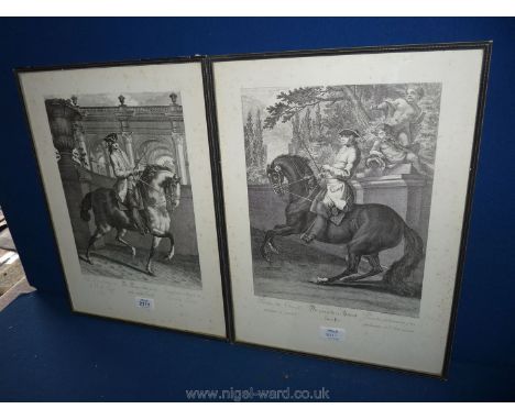 Two equestrian Prints by Johann Elias Ridinger.